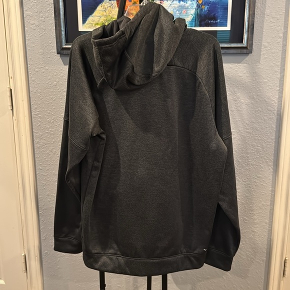 ADIDAS Grey Hooded Sweatshirt with Iconic Logo, size Large - Picture 2 of 12